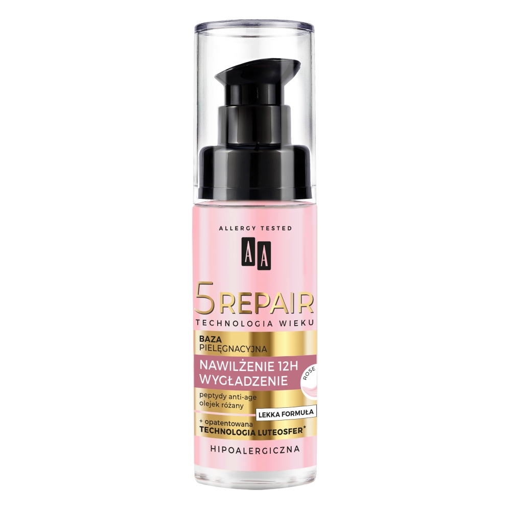 55385781662984606 Technologia Wieku 5 Repair baza pielęgnacyjna nawilżenie 12h wygładzenie Rose Glow 30ml - obrazek 1