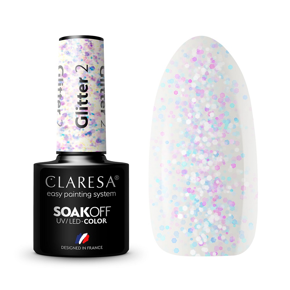 55390951713546496 Soak Off UV/LED Glitter lakier hybrydowy 2 5g - obrazek 1