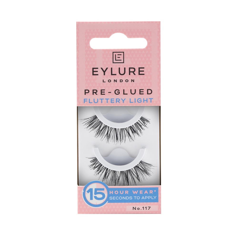 55461801631534613 Pre-Glued False Lashes rzęsy sztuczne samoprzylepne efekt wypełnienia No. 117 Fluttery Light - obrazek 1