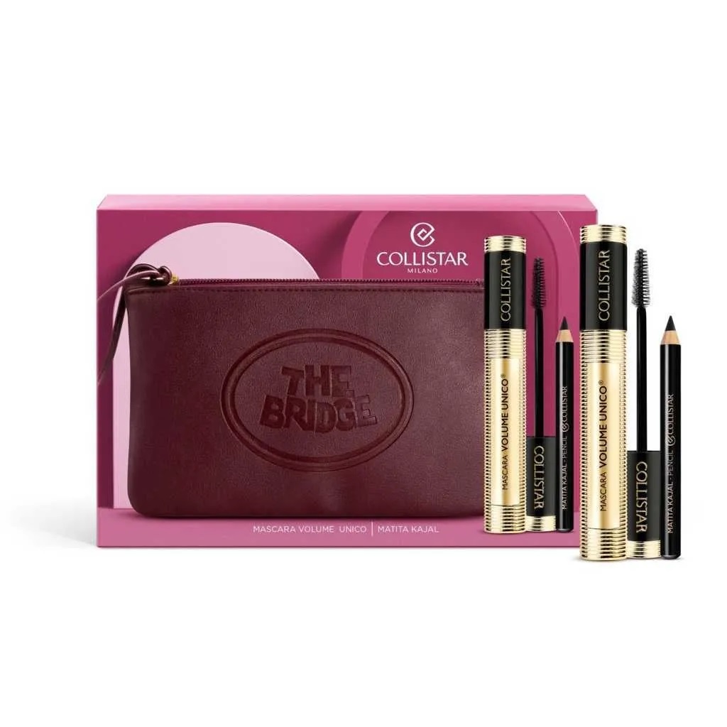 55511781666175238 Zestaw Volume Unico Mascara tusz do rzęs Black 11ml + Kajal Pencil kredka do oczu Black 0.8g + The Bridge burgundowa kosmetyczka - obrazek 1