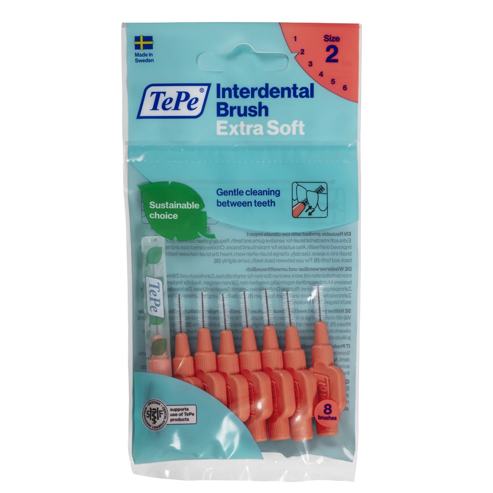 55699321678851748 Extra Soft szczoteczki do przestrzeni międzyzębowych 0.5mm Jasnoczerwone 8szt - obrazek 1