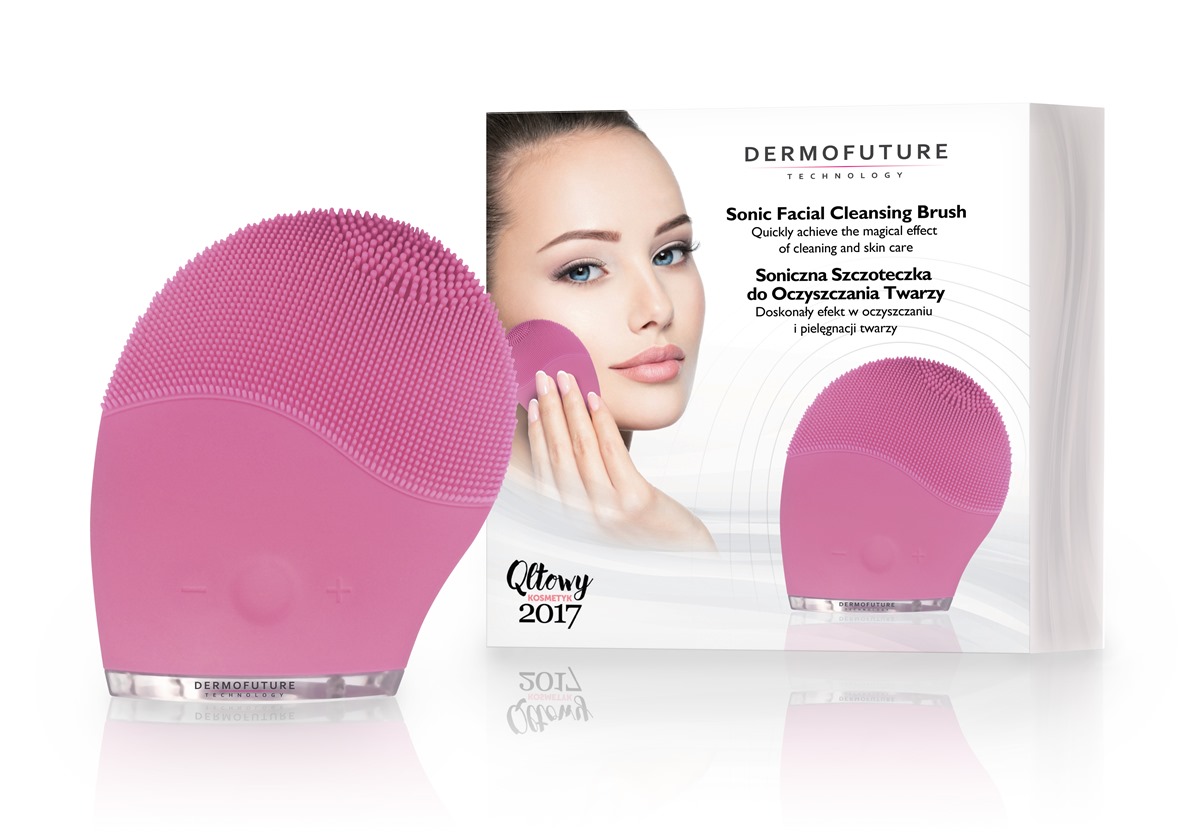 tenex_dermofuture_szczoteczka_soniczna_08-02-2018 Sonic Facial Cleansing Brush szczoteczka soniczna do oczyszczania twarzy różowa - obrazek 1