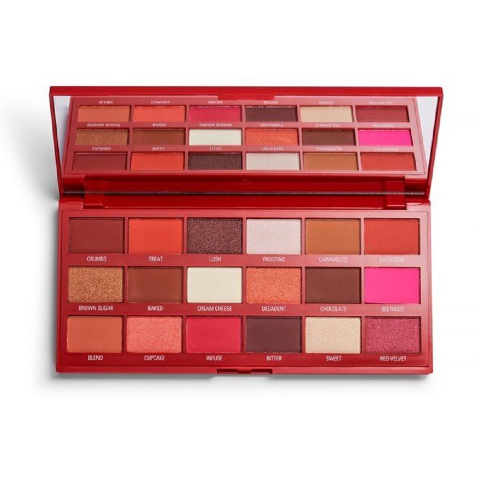 55768021685097374 I Heart Revolution Chocolate Eyeshadow Palette paleta cieni do powiek Red Velvet 18g - obrazek 1