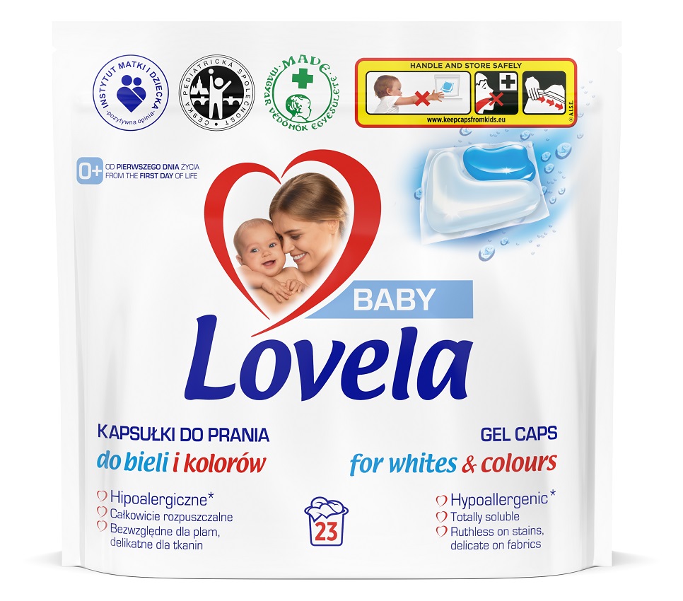 55768351618409157 Baby hipoalergiczne kapsułki do prania do bieli i kolorów 23szt. - obrazek 1