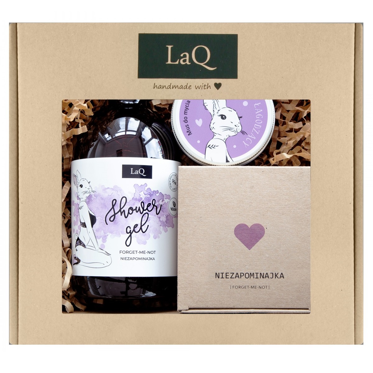 55851361651056421 Króliczka Niezapominajka zestaw żel pod prysznic 500ml + masło do ciała 200ml + mus do mycia twarzy 100ml - obrazek 1