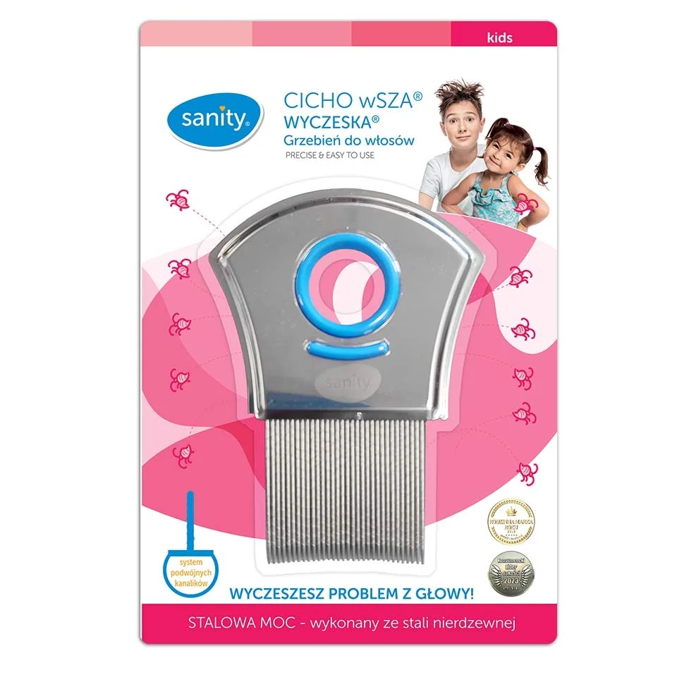 55871131761638794 Kids CICHO wSZA WYCZESKA grzebień do włosów na wszy - obrazek 1