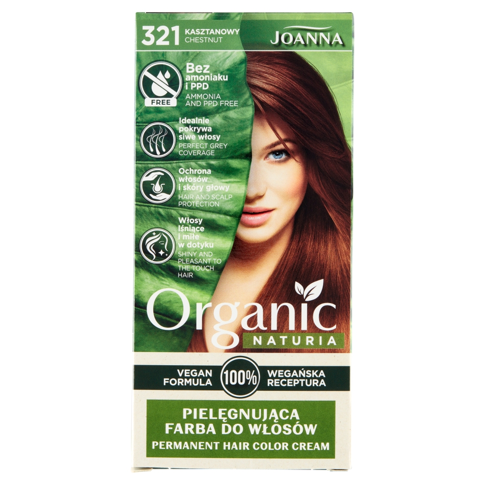 55905891636016305 Naturia Organic pielęgnująca farba do włosów 321 Kasztanowy - obrazek 1