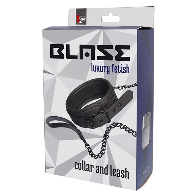 55984281692686801 Blaze Collar And Leash obroża ze smyczą Black - obrazek 1