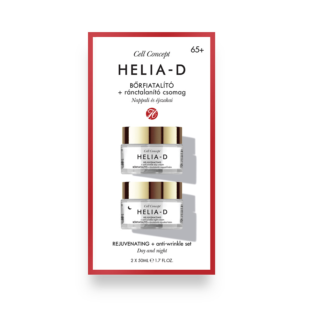 56051231705576007 Cell Concept Rejuvenating + Anti-wrinkle 65+ zestaw przeciwzmarszczkowy krem na dzień + przeciwzmarszczkowy krem na noc 2×50ml - obrazek 1