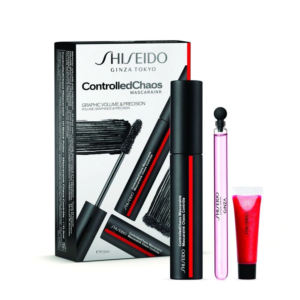 56096751660122612 Zestaw ControlledChaos MascaraInk 01 Black 11.5ml + Ginza woda perfumowana 4ml + Shimmer GelGloss Shade 07 Shin-Ku Red 2ml - obrazek 1