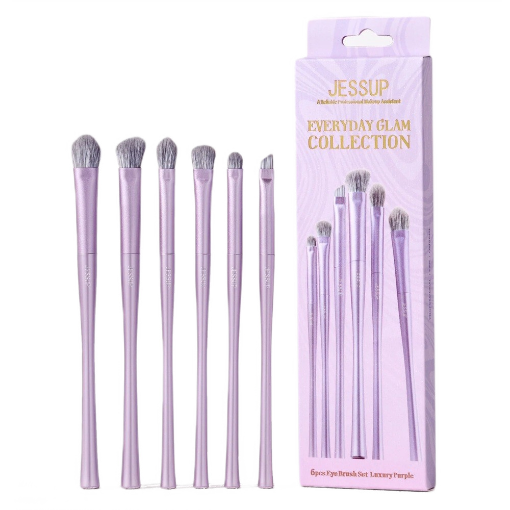 56379011755598081 Luxury Purple Eye Brush Set zestaw pędzli do makijażu oczu T516 6szt. - obrazek 1