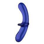 Double Crystal dildo szklane Light Blue