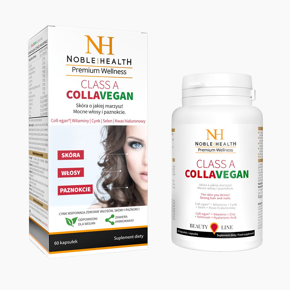 56474881650620373 Premium Wellness Class A Collavegan suplement diety na mocne włosy skórę i paznokcie 60 kapsułek - obrazek 1
