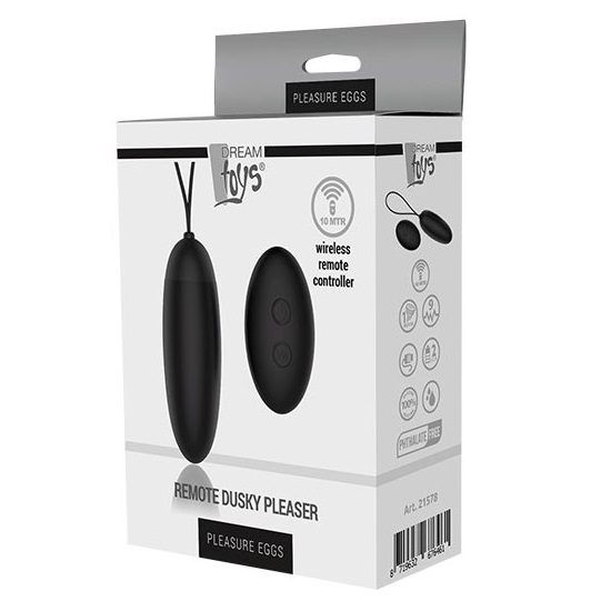 56540071692689879 Pleasure Eggs Remote Dusky Pleaser jajeczko z pilotem Black - obrazek 1