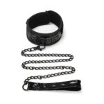 Diamond Collar And Leash obroża ze smyczą Black
