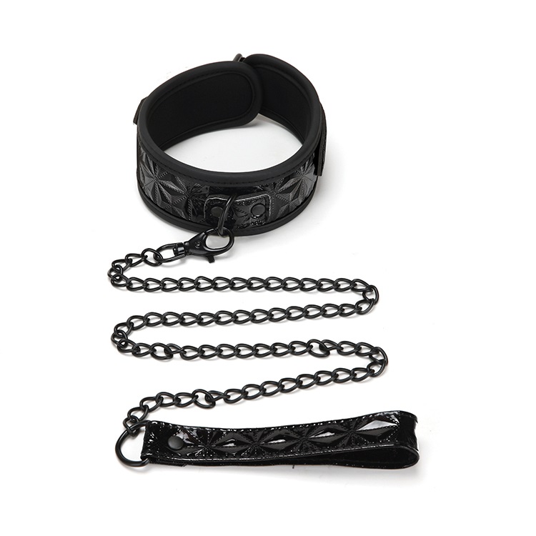56648411707806020 Diamond Collar And Leash obroża ze smyczą Black - obrazek 1