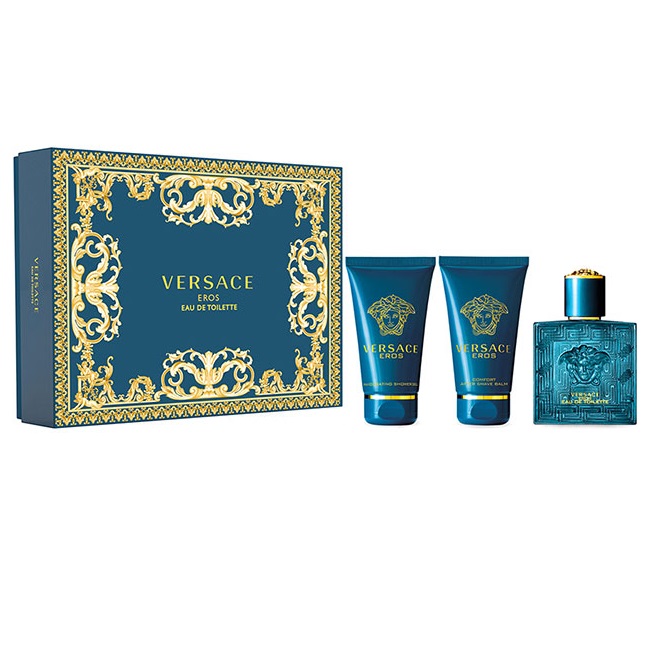 56672131696339860 Eros zestaw woda toaletowa spray 50ml + balsam po goleniu 50ml + żel pod prysznic 50ml - obrazek 1