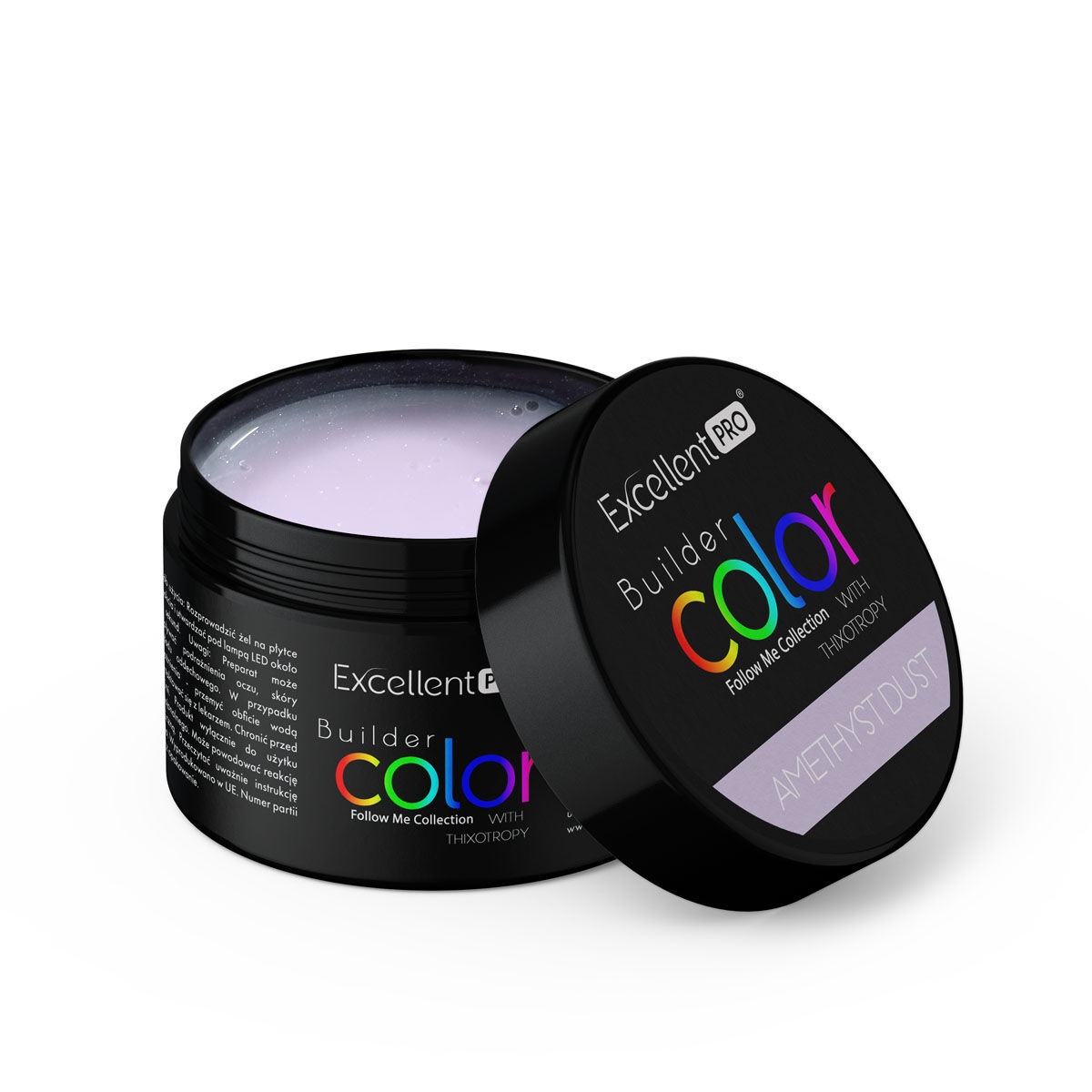 www.kozubek.info Builder Color With Thixotropy żel budujący Amethyst Dust 15g - obrazek 1