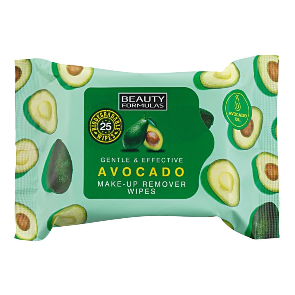 56981051687262200 Avocado Make-Up Remover Wipe chusteczki do demakijażu z olejkiem z awokado 25szt. - obrazek 1