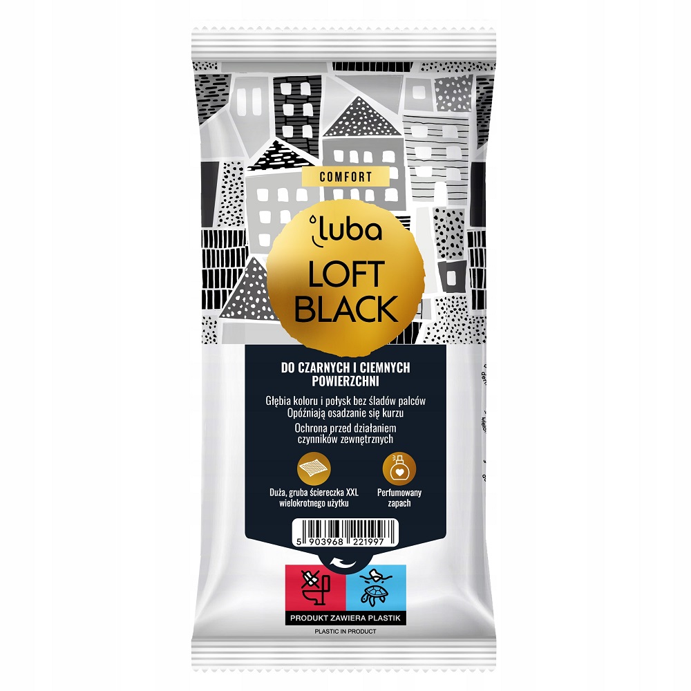 57367701708337981 Comfort Loft Black ściereczki do czarnych i ciemnych powierzchni 30szt - obrazek 1