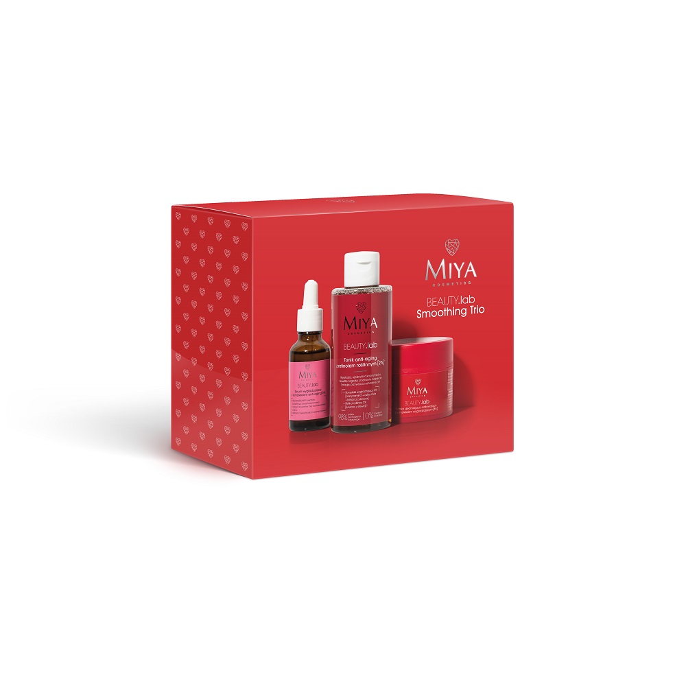 57383821666087214 BEAUTY.lab Smoothing Trio zestaw tonik z retinolem roślinnym 150ml + serum wygładzające z kompleksem anti-aging 30ml + maska ujędrniająco-odżywiająca z kompleksem wygładzającym 50ml - obrazek 1