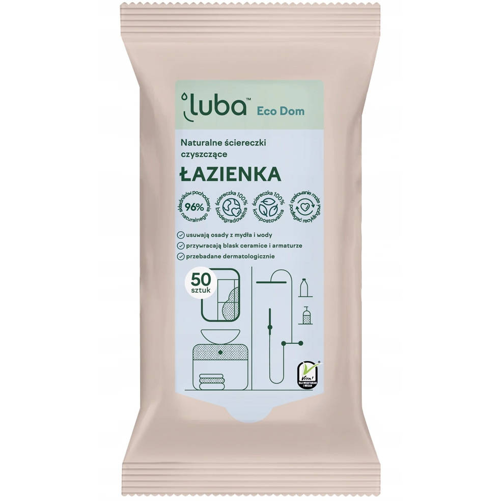 57394271643366103 Eco Dom naturalne ściereczki czyszczące Łazienka 50szt - obrazek 1