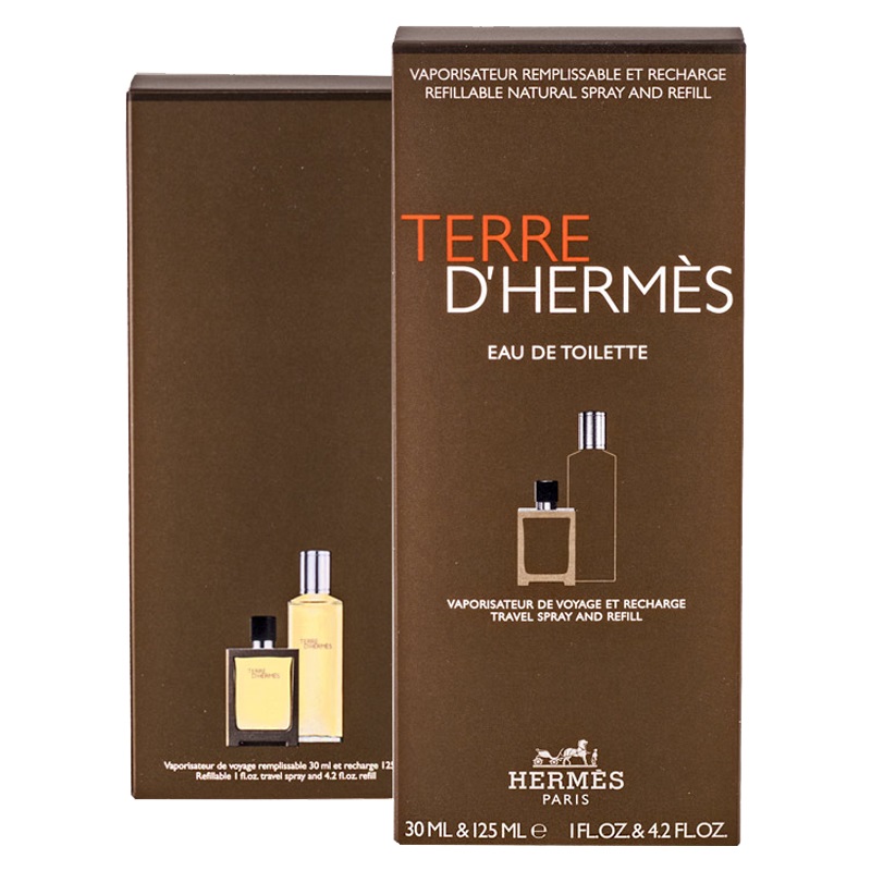 57458731731084287 Terre D'Hermes zestaw woda toaletowa refillable spray 30ml + woda toaletowa refill 125ml - obrazek 1