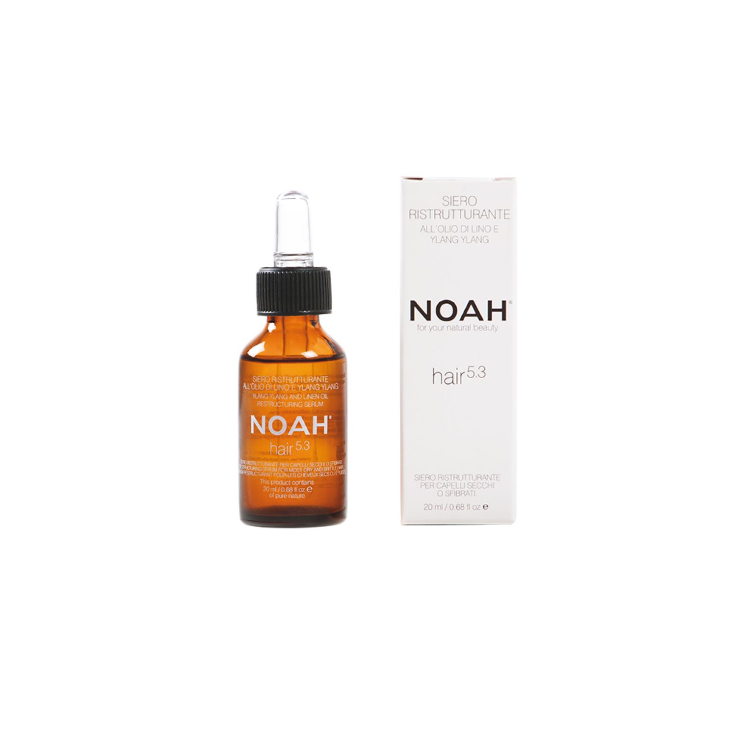 5746201663666131 For Your Natural Beauty Restructuring Serum 5.3 serum restrukturyzujące do włosów Linseed Oil & Ylang-Ylang 20ml - obrazek 1