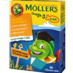 Omega-3 Rybki żelki z kwasami omega-3 i witaminą D3 dla dzieci Pomarańczowo-cytrynowe 36szt.