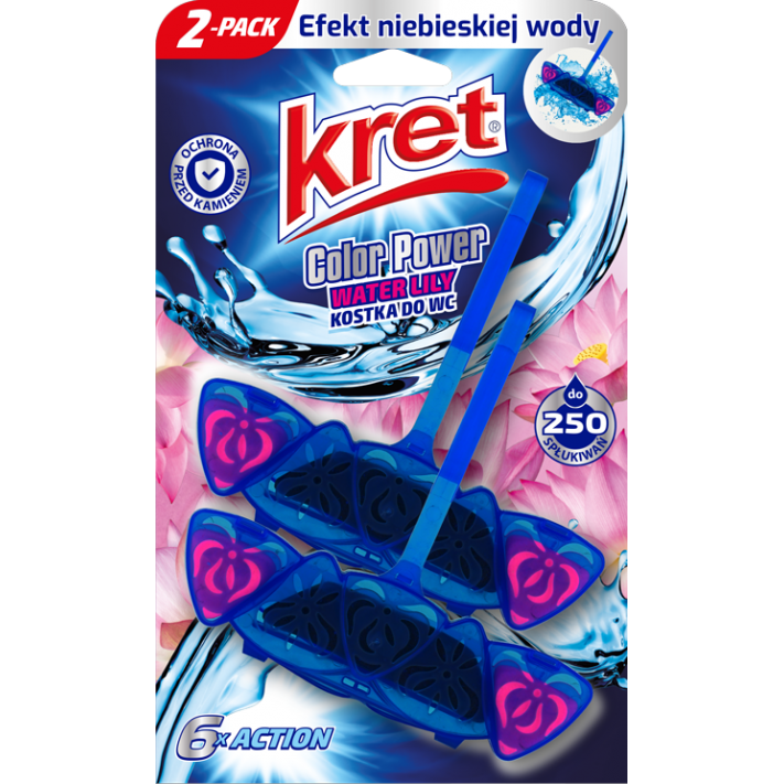 57576691592373749 Color Power zawieszka do WC barwiąca wodę Whater Lily 2x40g - obrazek 1