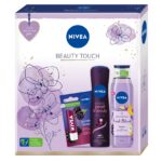 Beauty Touch zestaw Fresh Blends Banan i Acai żel pod prysznic 300ml + Pearl & Beauty Black Pearl antyperspirant spray 150ml + Blackberry Shine pomadka do ust 4.8g