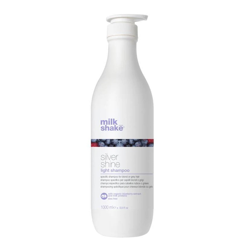 57625201677239952 Silver Shine Light Shampoo szampon redukujący żółte refleksy do włosów siwych i rozjaśnianych 1000ml - obrazek 1