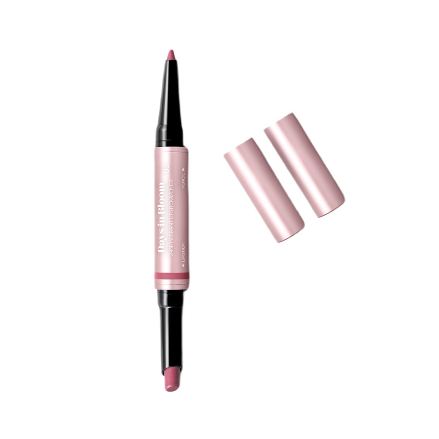 57625611709293066 Days In Bloom 2-In-1 Vibrant Lipstick&Pencil pomadka i konturówka do ust o intensywnym satynowym wykończeniu 03 Iris In My Mind 1g - obrazek 1
