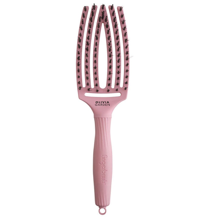 57638951745854384 FingerBrush Combo Medium szczotka do rozczesywania włosów Soft Pink - obrazek 1