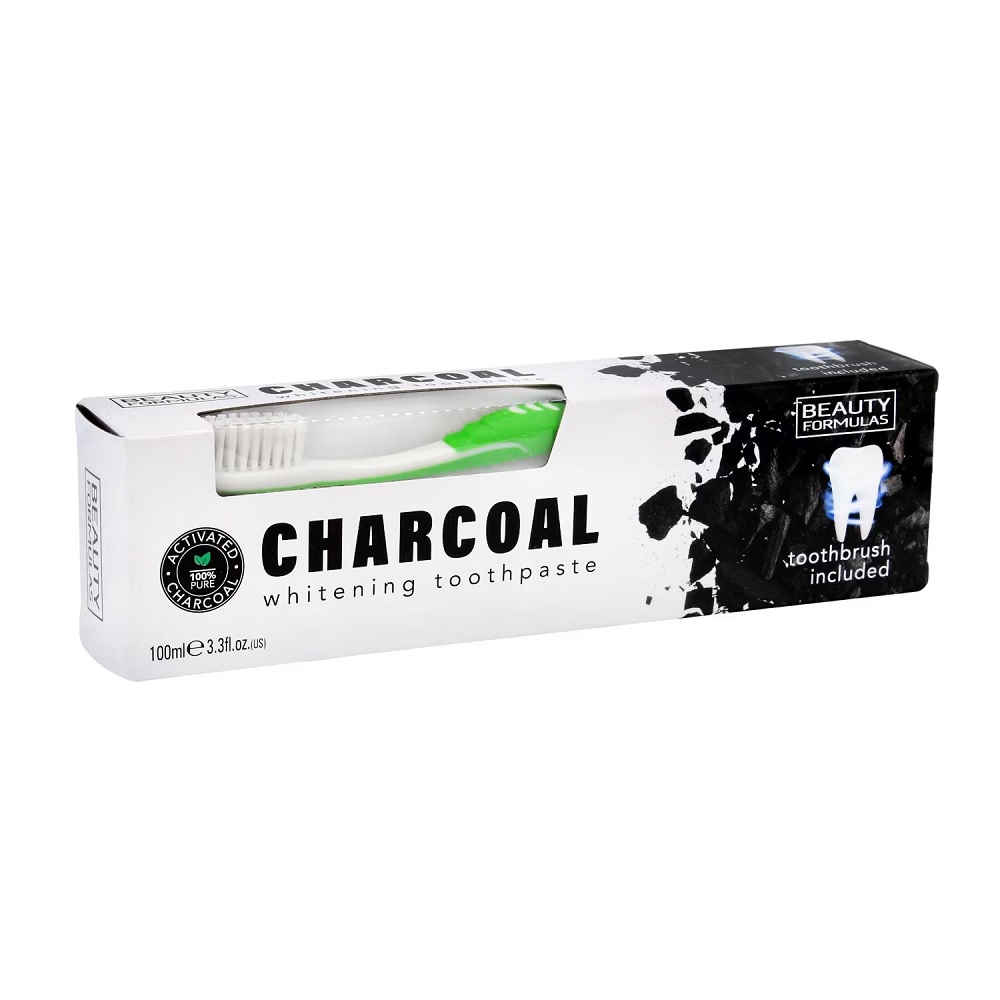 57657701676886113 Charcoal Whitening Toothpaste wybielająca pasta do zębów z aktywnym węglem 100ml + szczoteczka do zębów 1szt. - obrazek 1