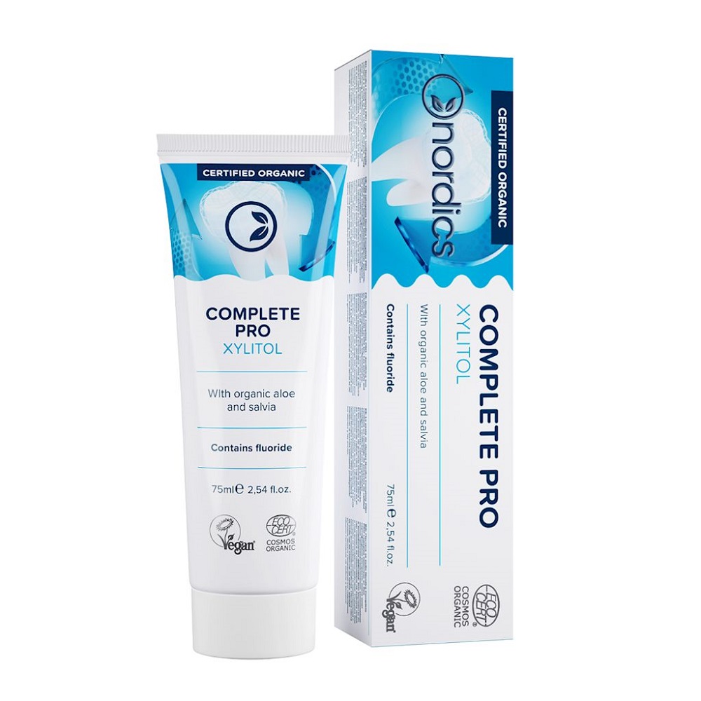 57661331676878584 Complete Pro Organic Toothpaste organiczna pasta do zębów z fluorem Aloe & Salvia 75ml - obrazek 1