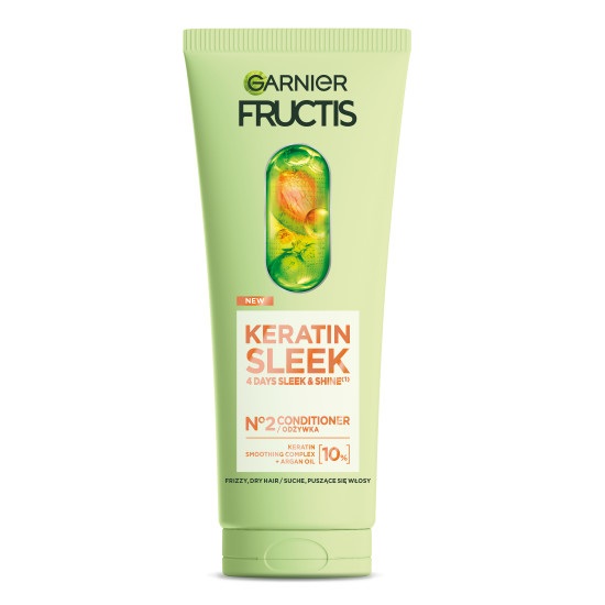 57690911740077673 Fructis Keratin Sleek odżywka do włosów suchych i puszących się 200ml - obrazek 1