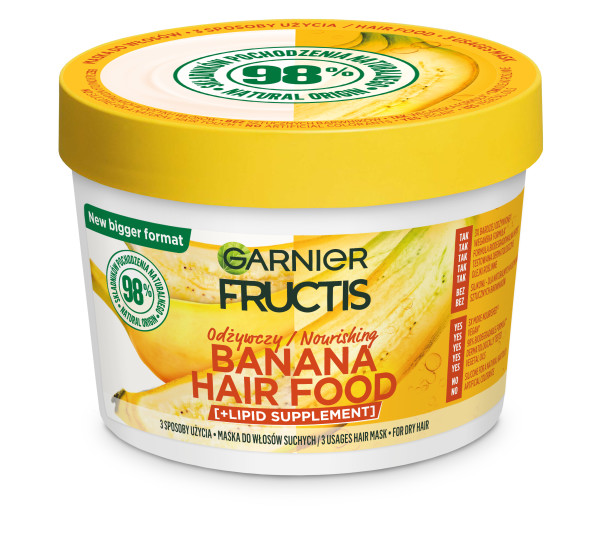 5790191676989262 Fructis Banana Hair Food odżywcza maska do włosów suchych 400ml - obrazek 1