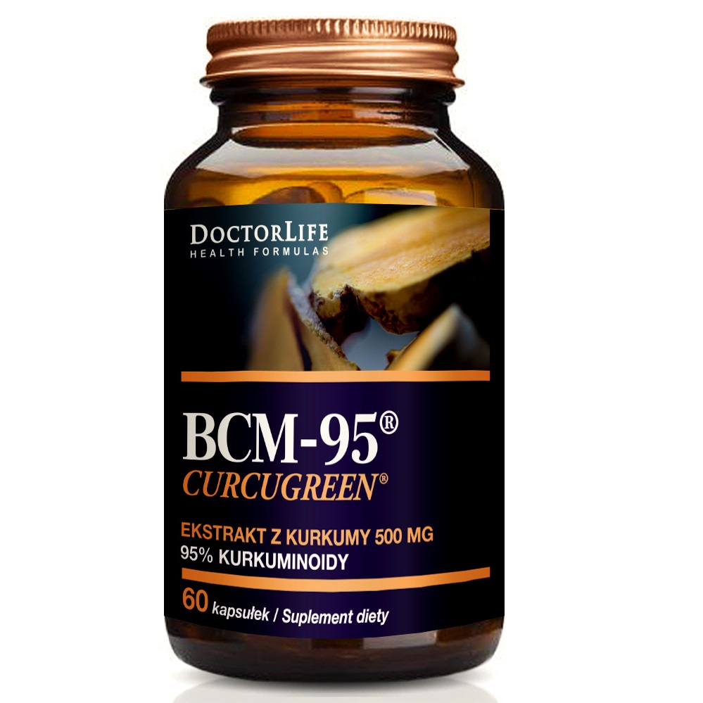 58015451660705844 BCM-95 Curcugreen ekstrakt z kurkumy 500mg suplement diety 60 kapsułek - obrazek 1