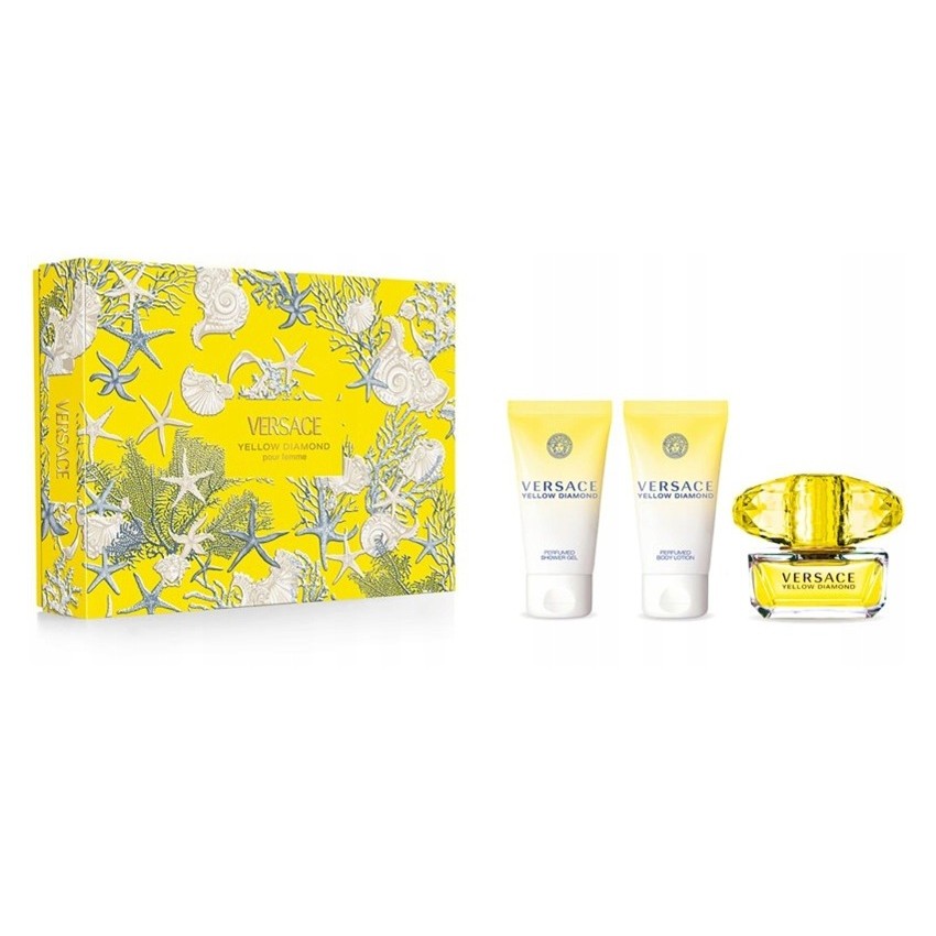 5803591758091490 Yellow Diamond zestaw woda toaletowa spray 50ml + żel pod prysznic 50ml + balsam do ciała 50ml - obrazek 1