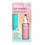 Buff + Brighten Ingrown Rescue Kit zestaw rękawica do peelingu ciała + serum do ciała po depilacji 30ml