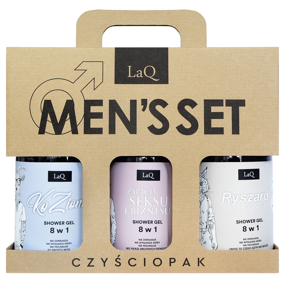 58506671721284312 Czyściopak Męski zestaw żel pod prysznic Doberman 500ml + żel pod prysznic Ryszard Z Bieszczad 500ml + żel pod prysznic KoZiom 500ml - obrazek 1