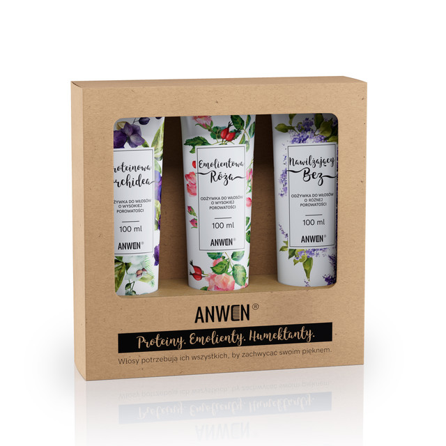 58527971592818691 Odżywki do włosów o wysokiej porowatości zestaw Proteinowa Orchidea 100ml + Emolientowa Róża 100ml + Nawilżający Bez 100ml - obrazek 1