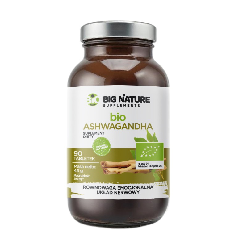 58593141763015897 Bio Ashwagandha suplement diety 90 tabletek - obrazek 1