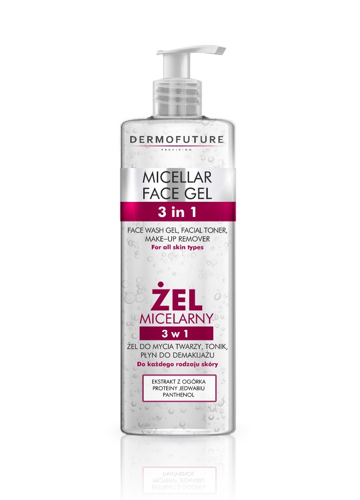 58736111580803721 Micellar Face Gel 3in1 żel micelarny do mycia twarzy tonik płyn do demakijażu 400ml - obrazek 1