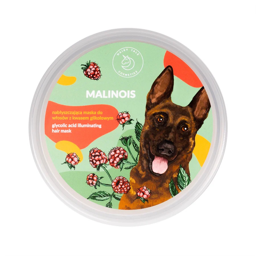 58744201744017708 Malinois nabłyszczająca maska do włosów z kwasem glikolowym 200ml - obrazek 1