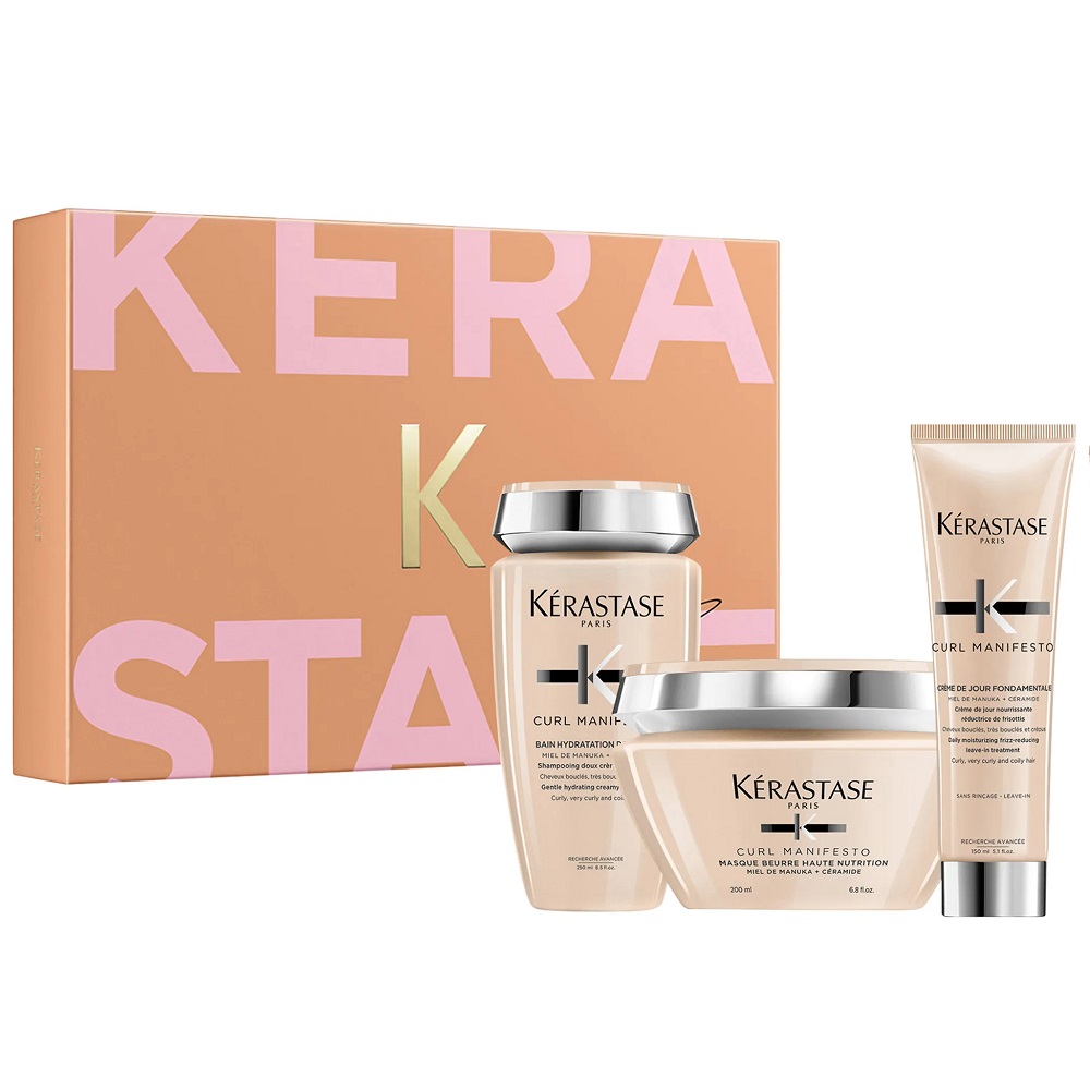 58834291730706541 Curl Manifesto zestaw szampon do włosów 250ml + maska do włosów 200ml + nawilżający krem do loków 150ml - obrazek 1