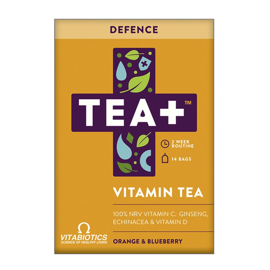 58858061734703590 Tea+ Defence herbata witaminowa wspierająca odporność z witaminą C 14 torebek - obrazek 1