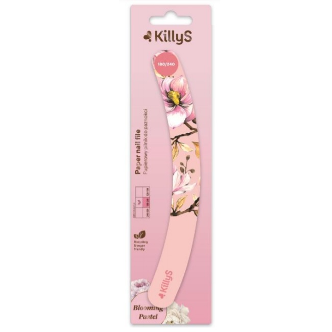 58887861628571667 Blooming Pastel Paper Nail File papierowy pilnik do paznokci banan 180/240 Brzoskwiniowy - obrazek 1