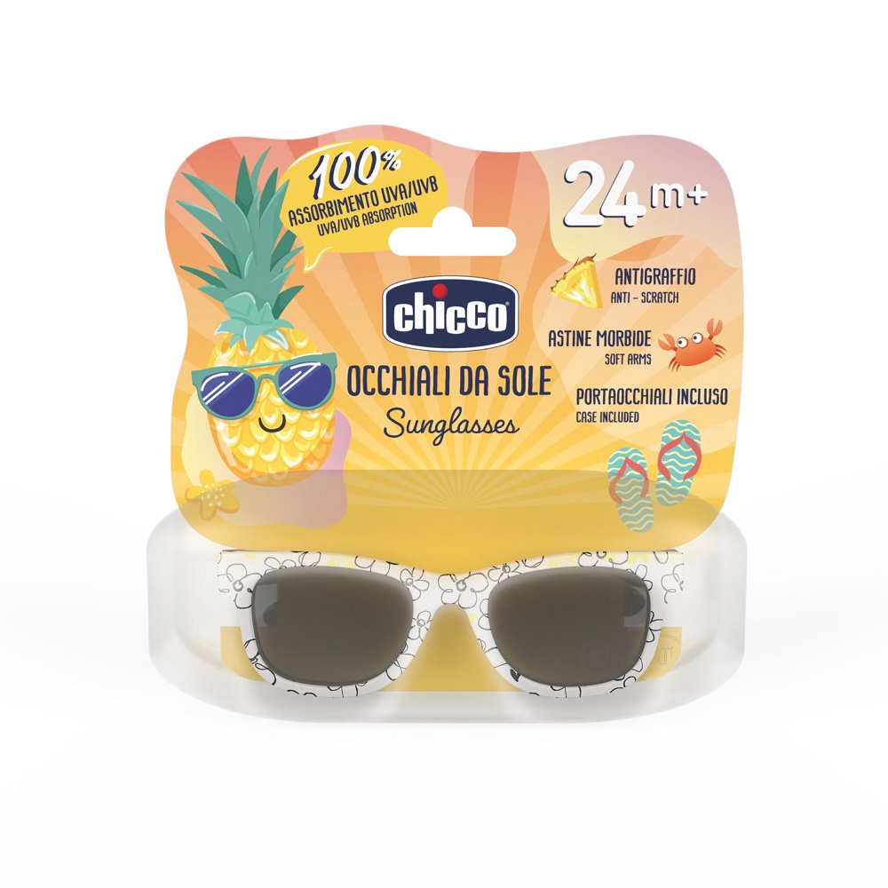58942971687768173 Okulary przeciwsłoneczne z filtrem UV dla dzieci 24m+ Białe - obrazek 1